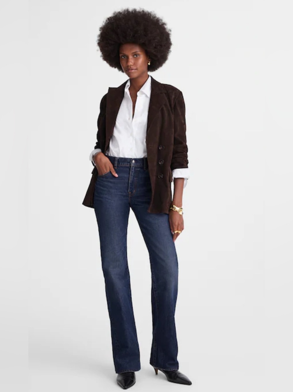 NWT Madewell Relaxed Bootcut Jeans in Pleasantville Wash